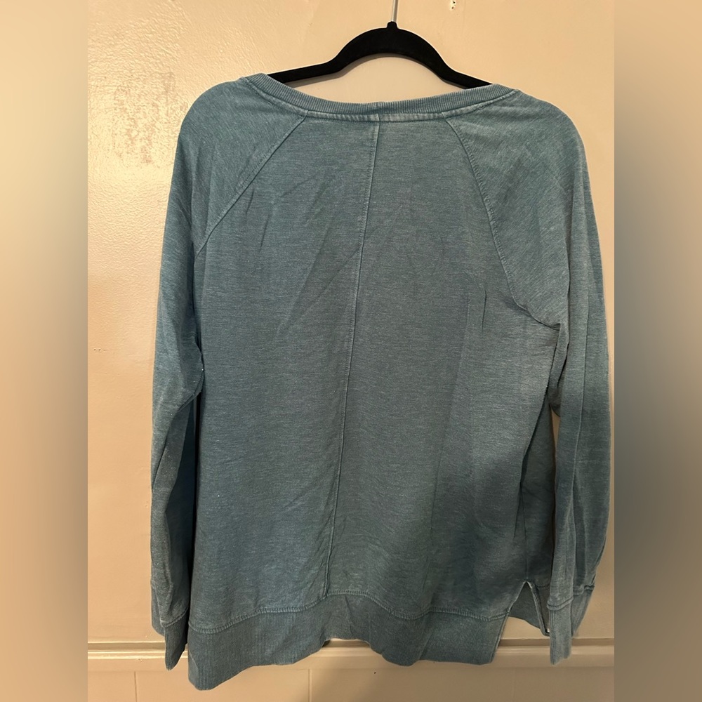 Bluish Turquoise pullover. Size large